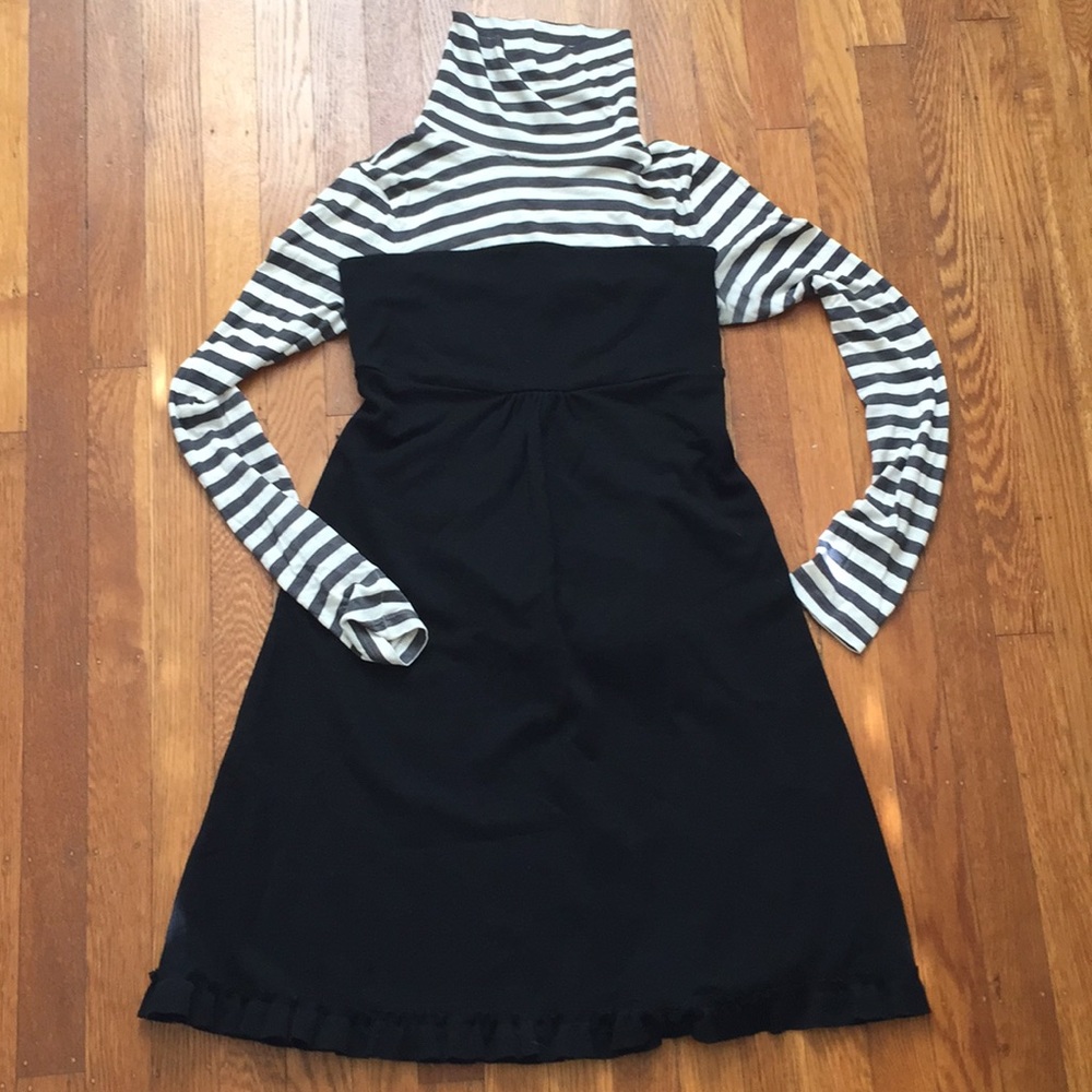 J. Crew 100% Black Wool Strapless Dress